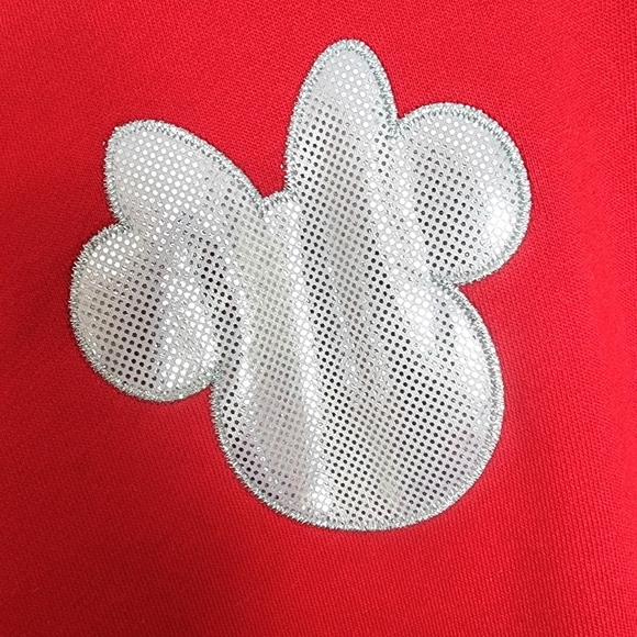 NWOT Disney Minnie Mouse Sweatshirt, Adult 1X, red, iridescent - Picture 3 of 9